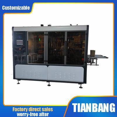 calidad  Dual-station takeout and fast food intelligent curling paper bowl and paper plate forming machine fábrica